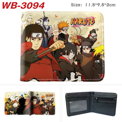 Bifold PU Leather NARUTO Wallet Coin Pocket Credit Card Id Window Card Holder - Image 3