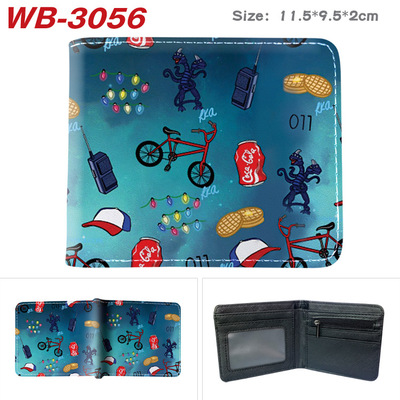 Bifold PU Leather Stranger Things Wallet Coin Pocket Credit Card Id Window Card Holder