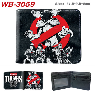 Bifold PU Leather Stranger Things Wallet Coin Pocket Credit Card Id Window Card Holder - Image 2