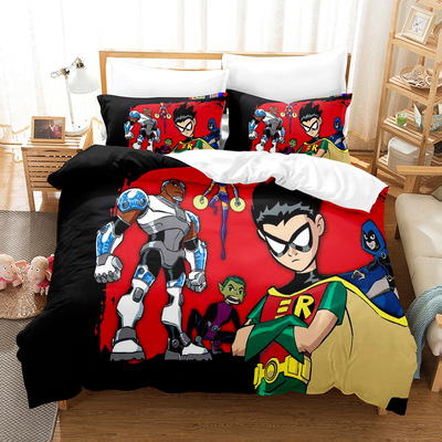 Teen Titans Go! Comfortable Bedding Three-Piece Soft and Breathable Duvet Cover - Image 34