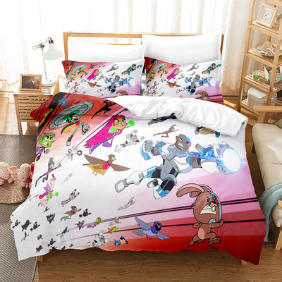 Teen Titans Go! Comfortable Bedding Three-Piece Soft and Breathable Duvet Cover - Image 33