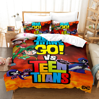 Teen Titans Go! Comfortable Bedding Three-Piece Soft and Breathable Duvet Cover - Image 32