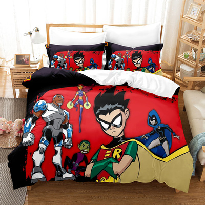 Teen Titans Go! Comfortable Bedding Three-Piece Soft and Breathable Duvet Cover - Image 31