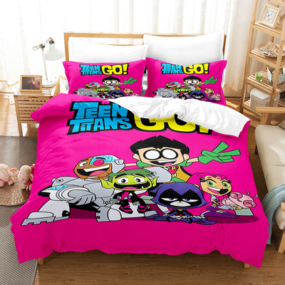 Teen Titans Go! Comfortable Bedding Three-Piece Soft and Breathable Duvet Cover - Image 29
