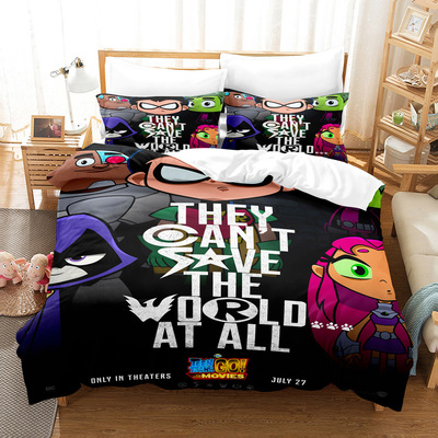 Teen Titans Go! Comfortable Bedding Three-Piece Soft and Breathable Duvet Cover - Image 35
