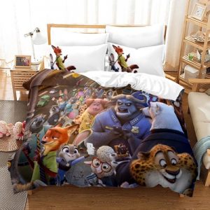 Zootopia Comfortable Bedding Three-Piece Soft and Breathable Duvet Cover