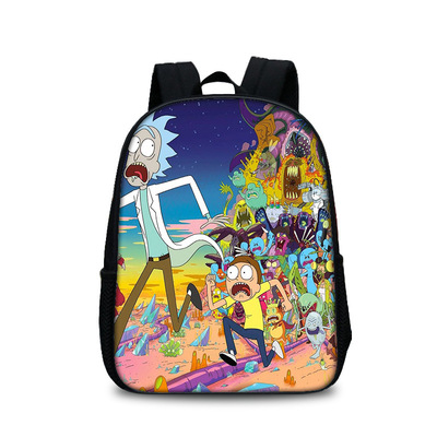 13 Inch Rick and Morty Children's Backpack Kids School Cute Daily Bag Kindergarten Bags Girls Boys Waterproof Ruckpack - Image 26