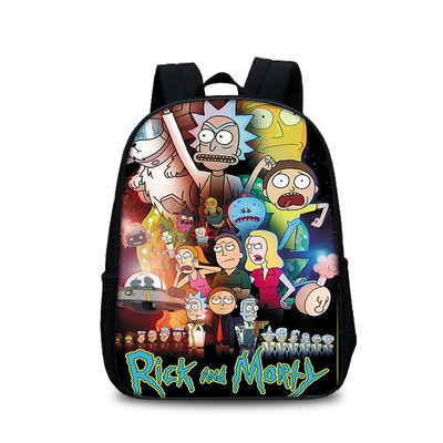 13 Inch Rick and Morty Children's Backpack Kids School Cute Daily Bag Kindergarten Bags Girls Boys Waterproof Ruckpack - Image 30