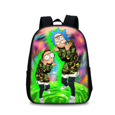 13 Inch Rick and Morty Children's Backpack Kids School Cute Daily Bag Kindergarten Bags Girls Boys Waterproof Ruckpack - Image 35