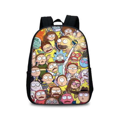 13 Inch Rick and Morty Children's Backpack Kids School Cute Daily Bag Kindergarten Bags Girls Boys Waterproof Ruckpack - Image 37