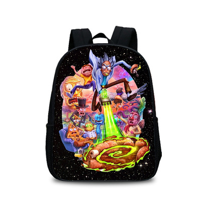 13 Inch Rick and Morty Children's Backpack Kids School Cute Daily Bag Kindergarten Bags Girls Boys Waterproof Ruckpack - Image 2