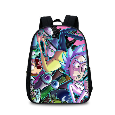 13 Inch Rick and Morty Children's Backpack Kids School Cute Daily Bag Kindergarten Bags Girls Boys Waterproof Ruckpack - Image 3