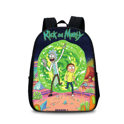 13 Inch Rick and Morty Children's Backpack Kids School Cute Daily Bag Kindergarten Bags Girls Boys Waterproof Ruckpack - Image 16