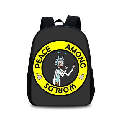 13 Inch Rick and Morty Children's Backpack Kids School Cute Daily Bag Kindergarten Bags Girls Boys Waterproof Ruckpack - Image 5
