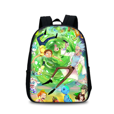 13 Inch Rick and Morty Children's Backpack Kids School Cute Daily Bag Kindergarten Bags Girls Boys Waterproof Ruckpack - Image 6