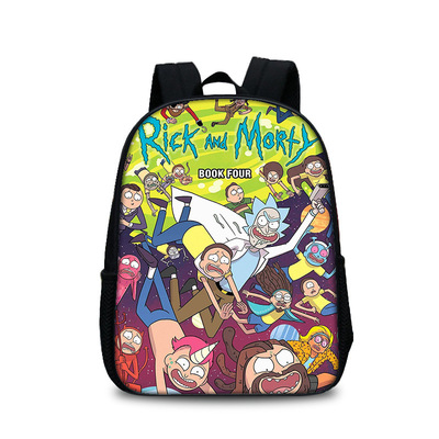 13 Inch Rick and Morty Children's Backpack Kids School Cute Daily Bag Kindergarten Bags Girls Boys Waterproof Ruckpack - Image 7