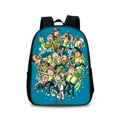 13 Inch Rick and Morty Children's Backpack Kids School Cute Daily Bag Kindergarten Bags Girls Boys Waterproof Ruckpack - Image 8