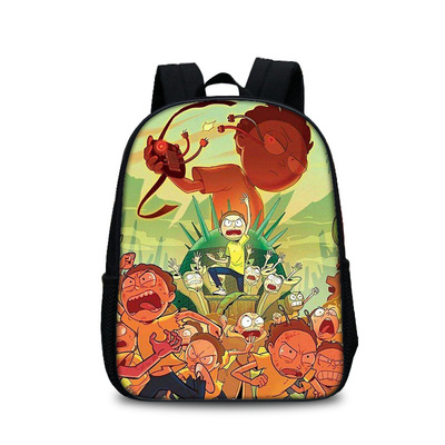 13 Inch Rick and Morty Children's Backpack Kids School Cute Daily Bag Kindergarten Bags Girls Boys Waterproof Ruckpack - Image 10