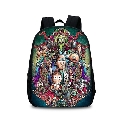 13 Inch Rick and Morty Children's Backpack Kids School Cute Daily Bag Kindergarten Bags Girls Boys Waterproof Ruckpack - Image 12