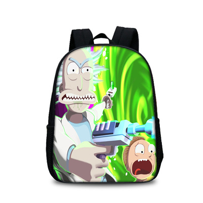 13 Inch Rick and Morty Children's Backpack Kids School Cute Daily Bag Kindergarten Bags Girls Boys Waterproof Ruckpack - Image 19