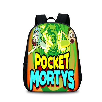 13 Inch Rick and Morty Children's Backpack Kids School Cute Daily Bag Kindergarten Bags Girls Boys Waterproof Ruckpack - Image 20