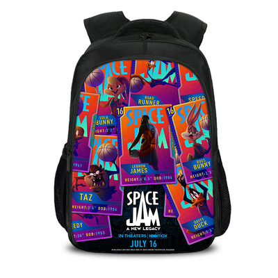 16 Inch Space Jam A New Legacy Backpack School Bag Black - Image 4