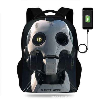 18 Inch Love Death & Robots Backpack School Bag Black