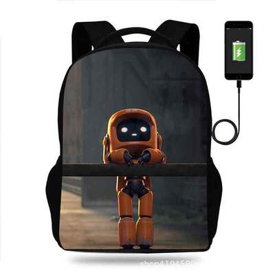 18 Inch Love Death & Robots Backpack School Bag Black - Image 11