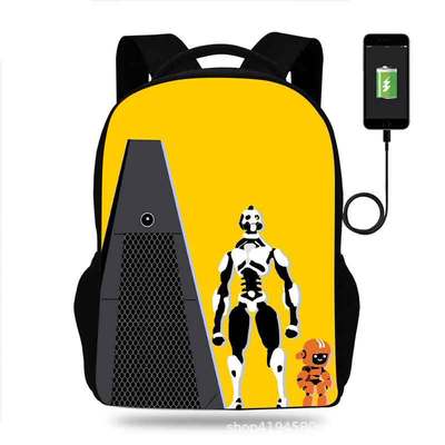 18 Inch Love Death & Robots Backpack School Bag Black - Image 12