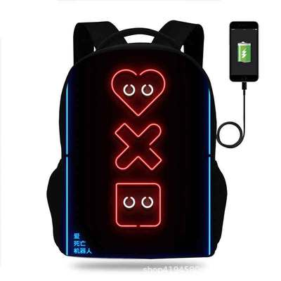 18 Inch Love Death & Robots Backpack School Bag Black - Image 13
