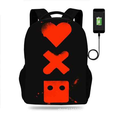 18 Inch Love Death & Robots Backpack School Bag Black - Image 15