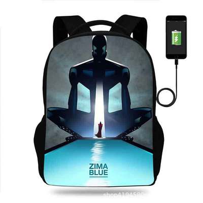 18 Inch Love Death & Robots Backpack School Bag Black - Image 2