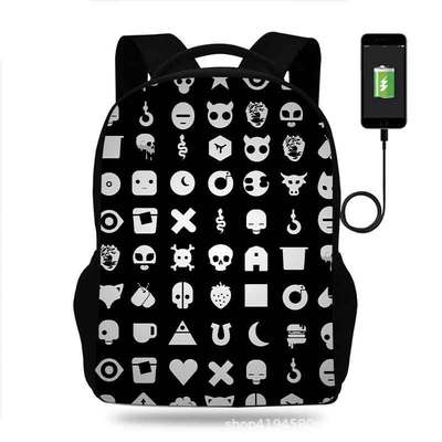 18 Inch Love Death & Robots Backpack School Bag Black - Image 21