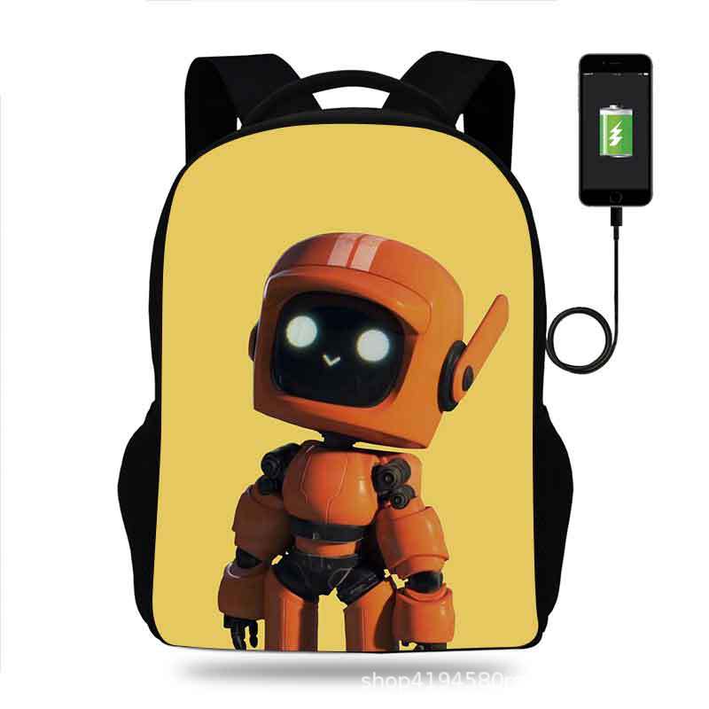 18 Inch Love Death & Robots Backpack School Bag Black - Image 5