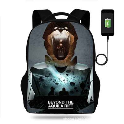 18 Inch Love Death & Robots Backpack School Bag Black - Image 7