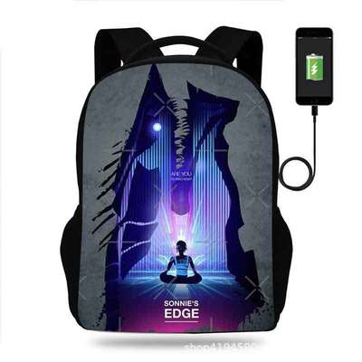 18 Inch Love Death & Robots Backpack School Bag Black - Image 8