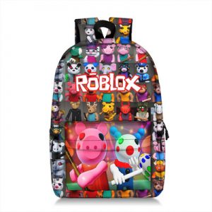 18 Inch Roblox Piggy Backpack men and women backpack travel bag full printing student school bag