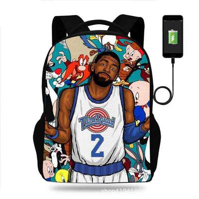 18 Inch Space Jam Backpack School Bag Black - Image 18