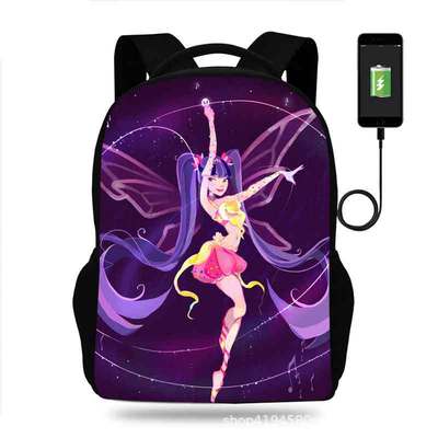 18 Inch Winx Club Backpack School Bag Black - Image 13