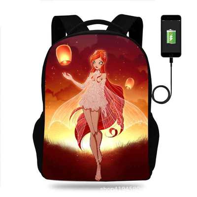 18 Inch Winx Club Backpack School Bag Black - Image 24