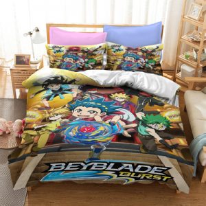 Beyblade Burst‎ Comfortable Bedding Three-Piece Soft and Breathable Duvet Cover