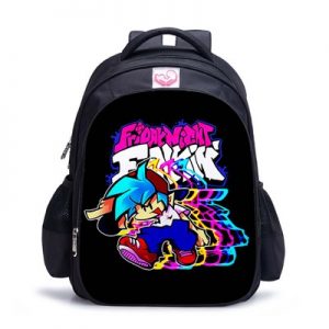 Friday Night Funkin double-layer backpack personalized school bag black