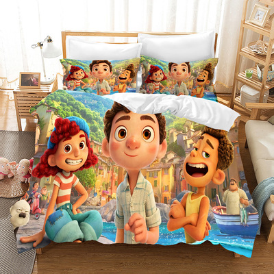 Luca Comfortable Bedding Three-Piece Soft and Breathable Duvet Cover - Image 6