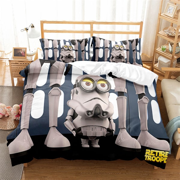 Minions Comfortable Bedding Three-Piece Soft and Breathable Duvet Cover