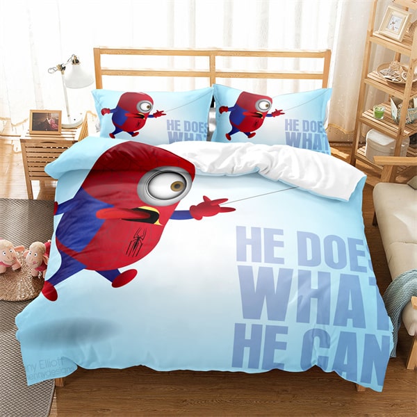 Minions Comfortable Bedding Three-Piece Soft and Breathable Duvet Cover - Image 12