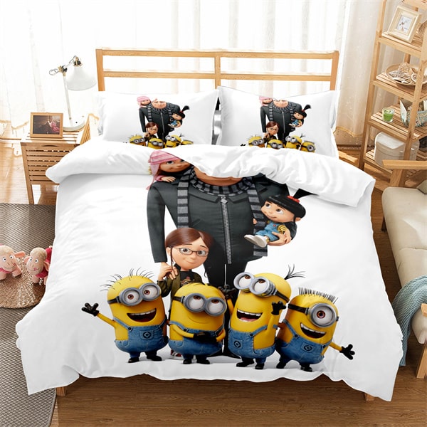 Minions Comfortable Bedding Three-Piece Soft and Breathable Duvet Cover - Image 14