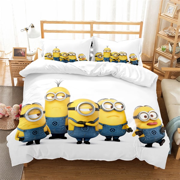 Minions Comfortable Bedding Three-Piece Soft and Breathable Duvet Cover - Image 16