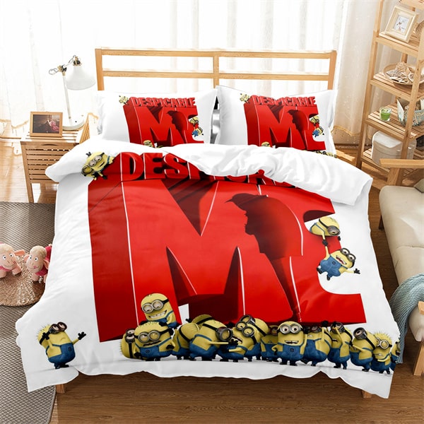 Minions Comfortable Bedding Three-Piece Soft and Breathable Duvet Cover - Image 17