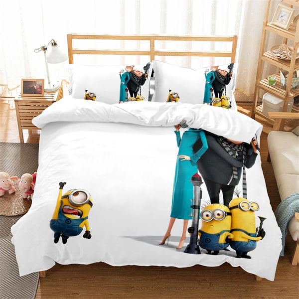 Minions Comfortable Bedding Three-Piece Soft and Breathable Duvet Cover - Image 2