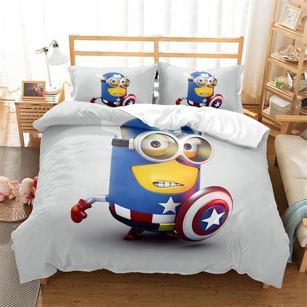 Minions Comfortable Bedding Three-Piece Soft and Breathable Duvet Cover - Image 3